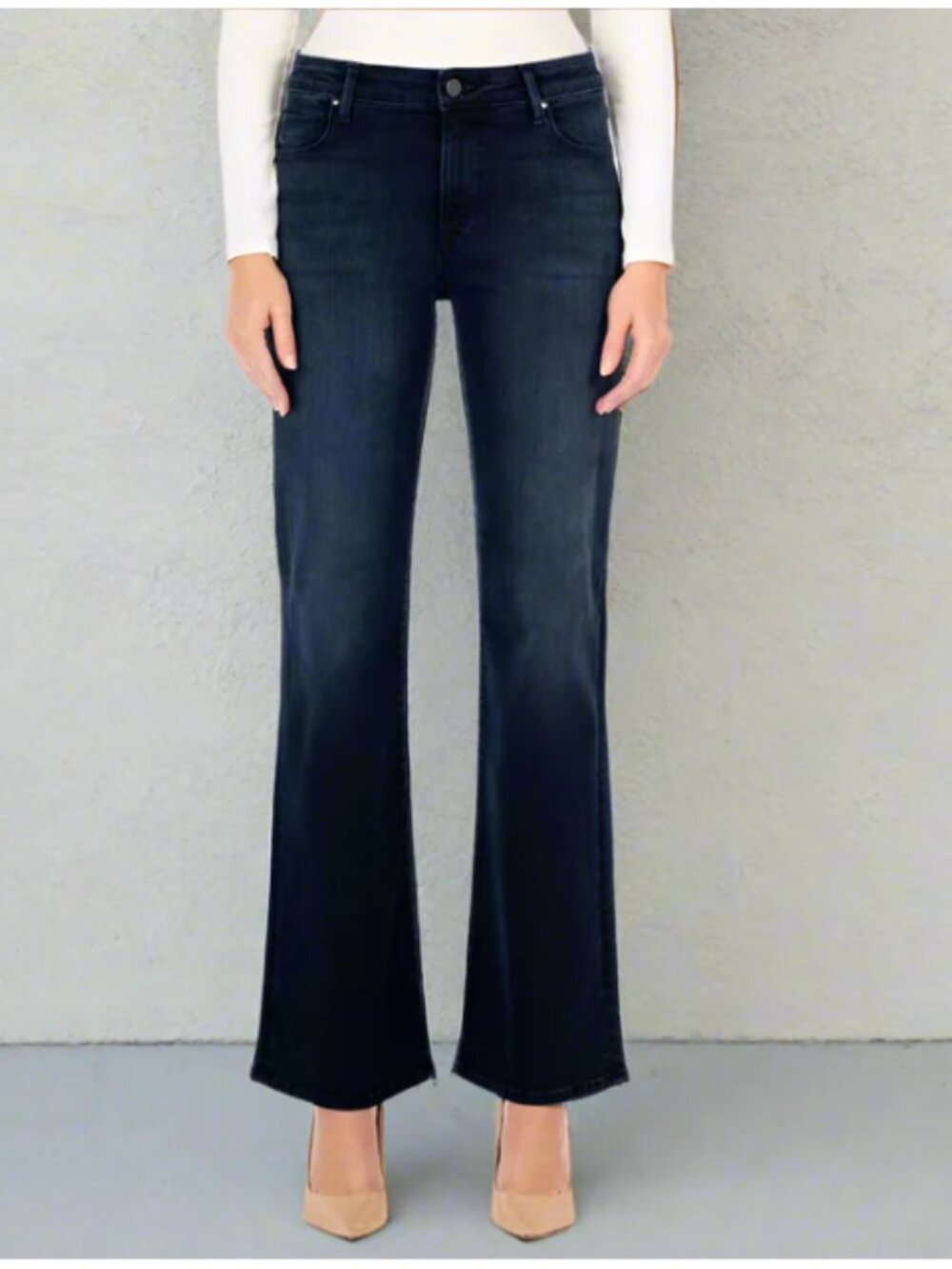 Fidelity Katie High Rise Classic Flare Jeans Blue Comfort Elite 27
